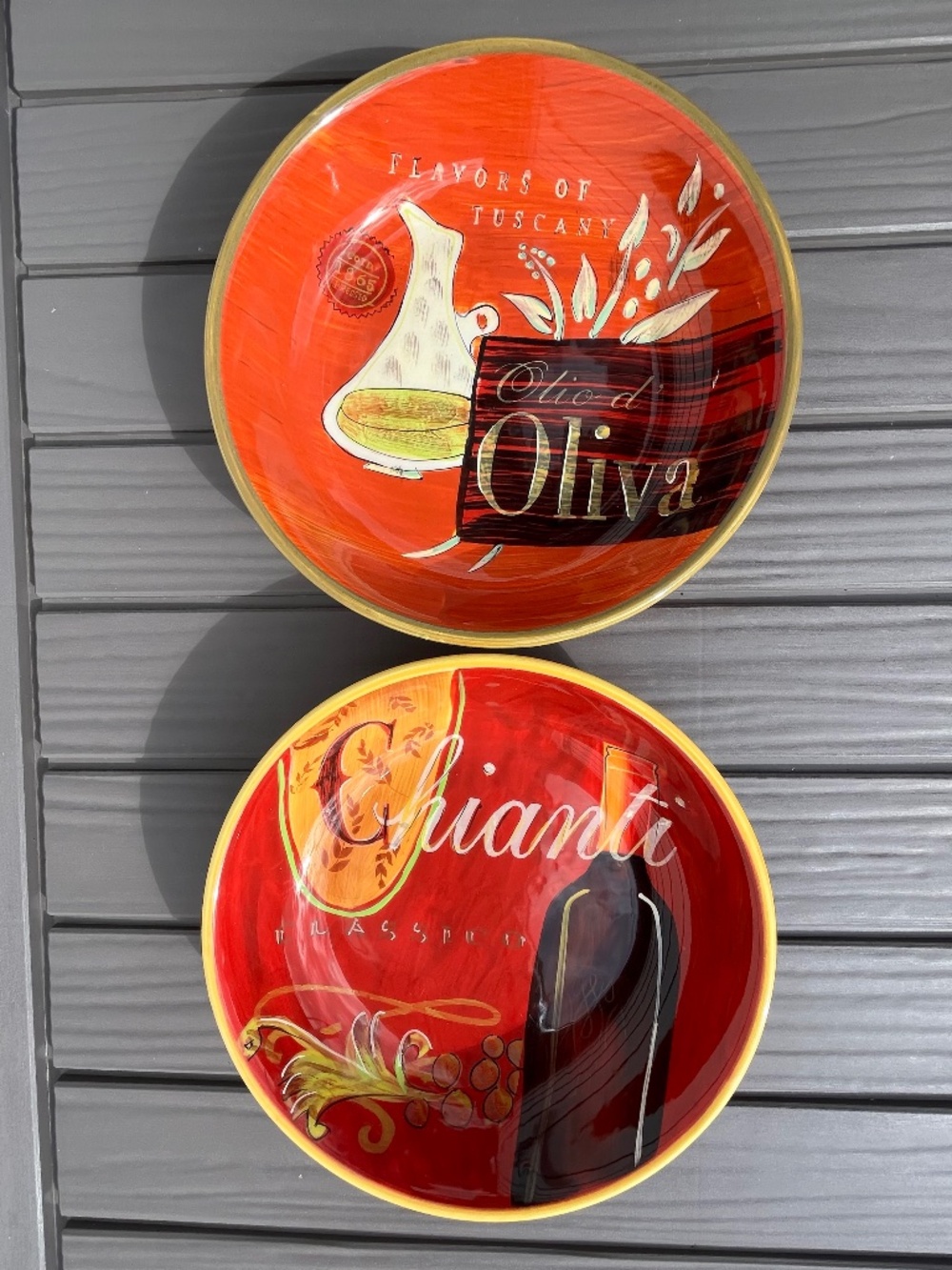 Pier 1 Cucina Pasta Bowls (2) Tuscan Italian Earthenware Tuscany Italy Dinner